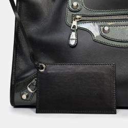 Pre Owned Balenciaga Black Leather '12 Nickel City' Bag with Strap