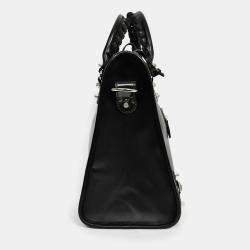 Pre Owned Balenciaga Black Leather '12 Nickel City' Bag with Strap