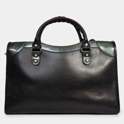 Pre Owned Balenciaga Black Leather '12 Nickel City' Bag with Strap
