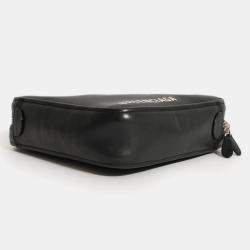 مملوكة مسبقًا Balenciaga Black Leather Logo Triangle Top Handle Bag with Strap