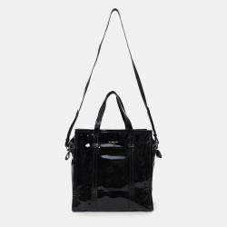 مملوكة مسبقًا Balenciaga Black Patent Leather Bazar Shopping Tote