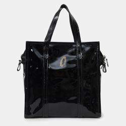 مملوكة مسبقًا Balenciaga Black Patent Leather Bazar Shopping Tote