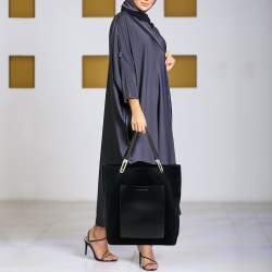 مملوكة مسبقًا حقيبة بالنسياجا جيوب جلد أسود وسويدي توت