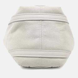 Pre Owned Balenciaga White Leather North South Xs