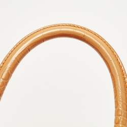 مملوكة مسبقًا Balenciaga Hourglass  Small Croc Embossed LeatherTop Handle Bag