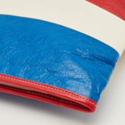 Pre Owned Balenciaga Bazar Tricolor Leather Clutch