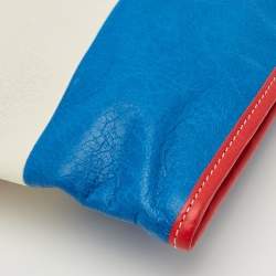 Pre Owned Balenciaga Bazar Tricolor Leather Clutch