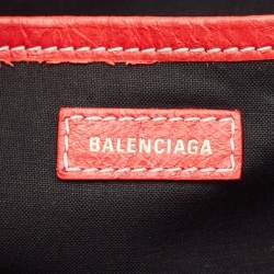 Pre Owned Balenciaga Bazar Tricolor Leather Clutch