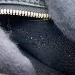 Pre Owned Balenciaga Lucagol Heart Chain shoulder Bag Black Leather