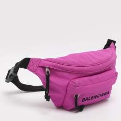 Pre Owned Balenciaga Explorer Pink Nylon Belt Bag