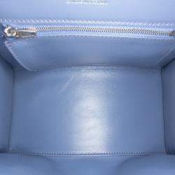 Pre Owned حقيبة يد بالنسياغا من الدنيم الأزرق بنقشة BB بوغن بيد علوية صغيرة الحجم