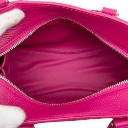 مملوكة مسبقًا حقيبة بالنسياجا نيو كلاسيك سيتي موتوكروس صغيرة جلد العجل محبب زهري