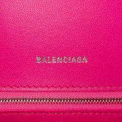 مملوكة مسبقًا Balenciaga Pink Small Shiny Box Calfskin Hourglass Satchel