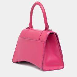 مملوكة مسبقًا Balenciaga Pink Small Shiny Box Calfskin Hourglass Satchel