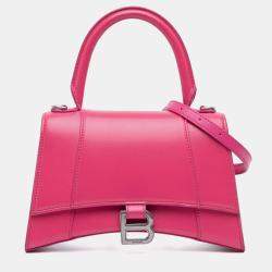 مملوكة مسبقًا Balenciaga Pink Small Shiny Box Calfskin Hourglass Satchel