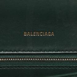 Pre Owned حقيبة بالنسياجا أورجلاس صغيرة جلد منقوش بكروك بتصميم يد أعلى