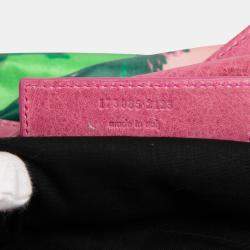 Pre Owned حقيبة بالنسياغا برينت فومو و جلد لون زهري بريف موتوكروس جاينت 21 ساتشيل