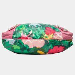 Pre Owned حقيبة بالنسياغا برينت فومو و جلد لون زهري بريف موتوكروس جاينت 21 ساتشيل