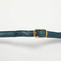 Pre Owned Balenciaga RH Envelope Blue Leather Strap Clutch