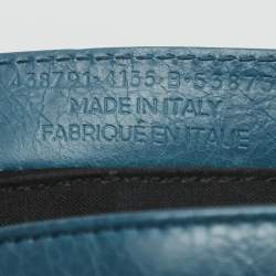 Pre Owned Balenciaga RH Envelope Blue Leather Strap Clutch