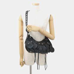 Pre Owned حقيبة كتف صغيرة بالنسياجا لوكا جول جلد أسود