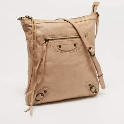 Pre Owned حقيبة كروس كلاسيك جلد زهري بالنسياغا