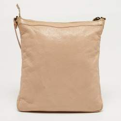 Pre Owned حقيبة كروس كلاسيك جلد زهري بالنسياغا