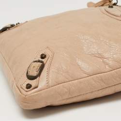 Pre Owned حقيبة كروس كلاسيك جلد زهري بالنسياغا