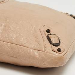 Pre Owned حقيبة كروس كلاسيك جلد زهري بالنسياغا