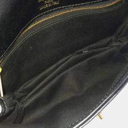 Pre Owned حقيبة سوفت باغ صغيرة جلد سوداء فلاب بالنسياغا