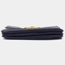 Pre Owned حقيبة سوفت باغ صغيرة جلد سوداء فلاب بالنسياغا