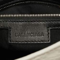 مملوكة مسبقًا Balenciaga Neo Cagole City XS Off White Crackled Leather Bag