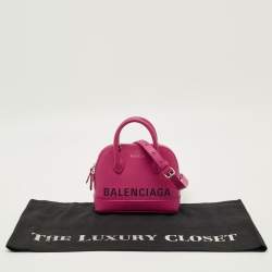 مملوكة مسبقًا Balenciaga Ville XXS Fuchsia Leather Satchel