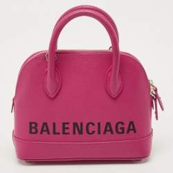 مملوكة مسبقًا Balenciaga Ville XXS Fuchsia Leather Satchel