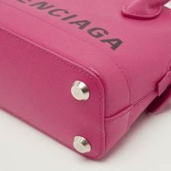 مملوكة مسبقًا Balenciaga Ville XXS Fuchsia Leather Satchel