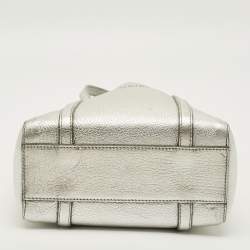 Pre Owned Balenciaga Everyday XXS Silver Leather Tote