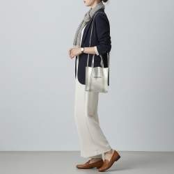 Pre Owned Balenciaga Everyday XXS Silver Leather Tote