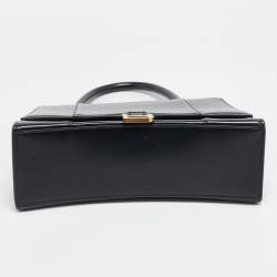 Pre Owned حقيبة بالنسياغا هورغلاس متوسطة جلد أسود بيد علوية