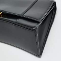 Pre Owned حقيبة بالنسياغا هورغلاس متوسطة جلد أسود بيد علوية