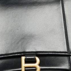 Pre Owned حقيبة بالنسياغا هورغلاس متوسطة جلد أسود بيد علوية