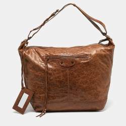 مملوكة مسبقًا Balenciaga Classic Courier XL Brown Leather Hobo