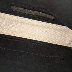 Pre Owned Balenciaga Black Cream Fabric Cabas Bag XS (390346)