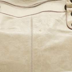 Pre Owned Balenciaga Work RH Beige Leather Tote