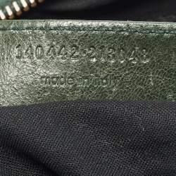 Pre Owned Balenciaga Classic Day RH Dark Green Leather Hobo