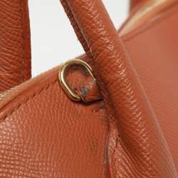 Pre Owned حقيبة بيد علوية بالنسياجا جلد بني فيل ميديام