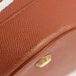 Pre Owned حقيبة بيد علوية بالنسياجا جلد بني فيل ميديام