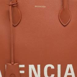 Pre Owned حقيبة بيد علوية بالنسياجا جلد بني فيل ميديام