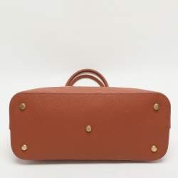 Pre Owned حقيبة بيد علوية بالنسياجا جلد بني فيل ميديام