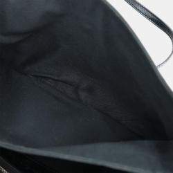 Pre Owned Balenciaga Black Leather Envelope Shoulder Bag