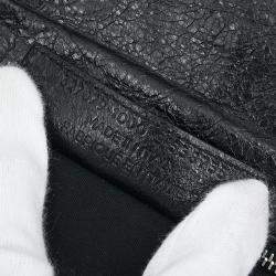 Pre Owned Balenciaga Black Leather Envelope Shoulder Bag